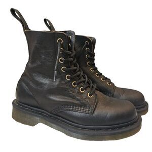 Dr. Martens Boots Black Leather Boots Combat Motto 8-eye boots Women’s Size 7